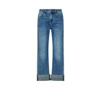 Liu Jo - Jeans dritti con micro-strass e risvolto - - Jeans - Donna - Blu - W26