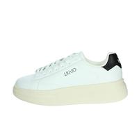 Liu Jo Jeans Sneakers Uomo Liu-Jo 7B4027PX474 in Pelle White/Black Modello Casual. Una Calzatura Comoda Adatta per Tutte Le Occasioni. Primavera Estate. EU 45