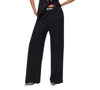 Liu Jo Pantalone Palazzo TA6026JS18222222 in jersey punto Milano, lungo – Nero – Taglia L