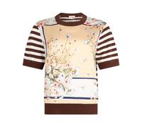 Liu Jo, ,Knitwear ,Donna ,Multicolore ,S Top con inserti in twill stampato