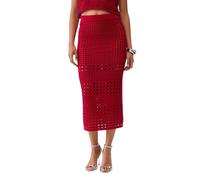 Liu Jo - Longuette Crochet Skirt - - Skirts - Donna - Rosso - S