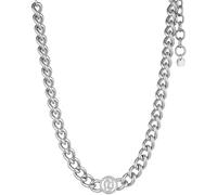 Liu Jo Luxury Collezione Chain Collana in acciaio a catena spessa e cristalli