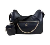 Liu Jo Borsa Hobo M Achala Donna sacca grande con tasca zip davanti Nero