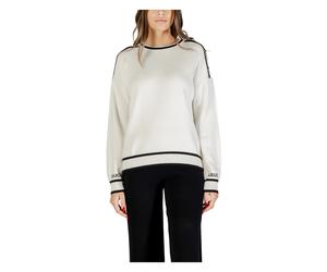 Liu Jo - Maglia Chiusa con Dettaglio Zip - - Knitwear - Donna - Bianco - S