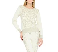 Liu Jo maglia con motivo animalier lurex panna M