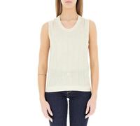 Liu Jo Maglia in Canotta Avorio ECS Maglia Chiusa S/M - S