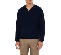 Liu Jo maglia stile polo uomo misto cashmere blu