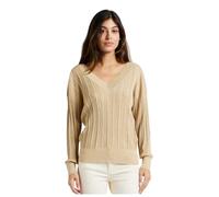 Liu Jo - Maglieria Lurex Scollo a V - - Knitwear - Donna - Beige - M