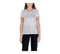 Liu Jo - Magliette Bianca Stampata in Cotone con Maniche Corte - - Tops - Donna - Bianco - L