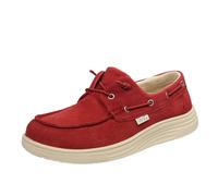Liu Jo Man Riva 01 - Vela In Suede Rosso - Uomo Scarpe Scarpe Da Barca