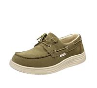 Liu Jo Man Riva 01 - Vela In Suede Verde - Uomo Scarpe Scarpe Da Barca