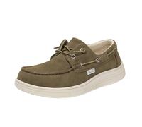 Liu Jo Man Riva 01 - Vela In Suede Verde - Uomo Scarpe Scarpe Da Barca