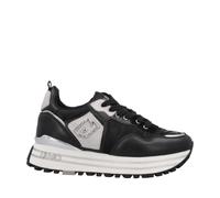 Liu Jo Maxi Wonder 01, Sneaker da Donna Platform in Pelle e Nylon (Nero, Sistema Taglie Calzature EU, Adulto, Numero, Media, 36)