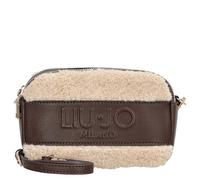 Liu Jo Milano Borsa a Tracolla in Ecopelle con Fodera in Pelliccia di Pecora, Marrone e Beige