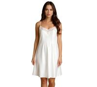 Liu Jo Milano Camicia da Notte da Donna Sottoveste in Raso e Pizzo con Spalline Regolabili Art. DL 0001 Colore Latte (Latte, 44)