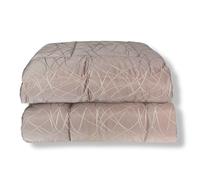 LIU . JO MILANO Trapunta Invernale Matrimoniale in Raso Jacquard Logo Liu Jo Glitter Art. Insieme 265x270cm (Tortora)