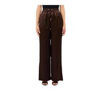 Liu Jo - Pantaloni Lunghi in Raso con Spacco - - Trousers - Donna - Marrone - M