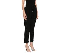 Liu Jo pantaloni in tessuto tecnico con banda gioiello nero XS