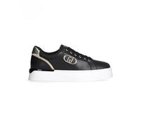 Liu Jo Pretty 06, Sneaker da Donna in Pelle (Nero, Sistema Taglie Calzature EU, Adulto, Numero, Media, 38)