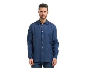 Liu Jo - Pure Linen Long-Sleeve Shirt - - Shirts - Uomo - Blu - XL