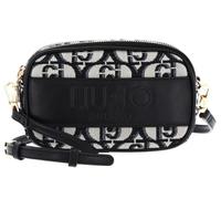 Liu Jo Milano Borsa a tracolla, design monogramma in nero e grigio, chiusura con zip, nero e grigio