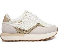 Liu jo scarpe donna sneakers Evelyn pelle Bianco Beige Oro