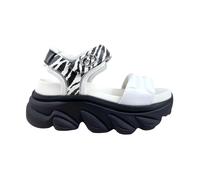 Liu Jo, ,Shoes ,Donna ,Bianco ,37 EU Sandali Chunky con Dettagli Animalier