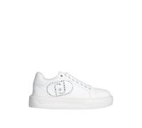 Liu Jo, ,Shoes ,Donna ,Bianco ,39 EU Sneakers bianche con strass e occhielli metallici