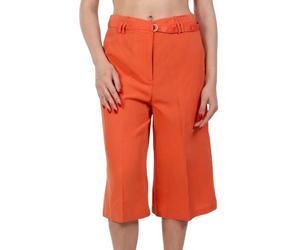 Liu Jo, ,Shorts ,Donna ,Arancione ,L Linen Blend Bermuda Shorts