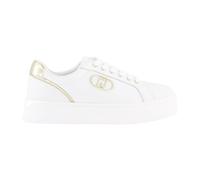 Liu Jo Pretty 06, Sneaker da Donna in Pelle (White, Sistema Taglie Calzature EU, Adulto, Numero, Media, 39)