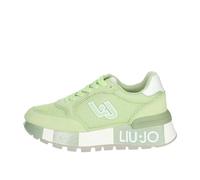 LIUJO BA4005 Amazing Light-Green Sneakers Sportive per Donna Nabuk Tessuto Verde Zeppa Alta (Taglia 39)