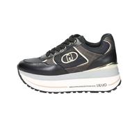 Liu Jo Maxi Wonder Plus 01 - Sneakers In Pelle Nero - Taglia 38 [23.5cm] Scarpe