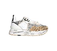 Liu Jo Sneakers Casual Donna con Trama Leopard Bianco Multicolore
