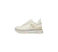Liu Jo Sneakers Donna Maxi Wonder, Pelle di Vitello, Colore Latte, Taglia 37