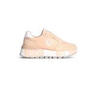 LIUJO BA4005 Amazing Papaya Sneakers Sportive per Donna in Nabuk e Tessuto Rosa con Zeppa Alta (Taglia 36)
