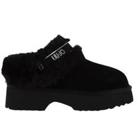 Liu Jo Sneakers tipo Mule con ecopelle, nero, suola con plateau, fodera morbida, Nero , 40 EU