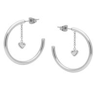 Liu jo Steel hoop Orecchini with chain LJ3195