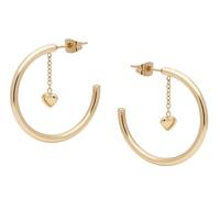 Liu jo Steel hoop Orecchini with chain LJ3196