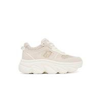 Liu Jo Steffy 01, Chuncky Sneakers in Suede e Rete da Donna (Milk, Sistema Taglie Calzature EU, Adulto, Numero, Media, 38)