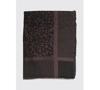 LIU JO Stola in viscosa con stampa animalier e logo jacquard all-over OS Nero