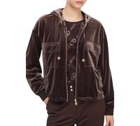 Liu Jo, ,Sweatshirts & Hoodies ,Donna ,Marrone ,L Chenille Hoodie