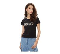 Liu Jo - T-Shirt con Logo Strass - - Tops - Donna - Nero - L