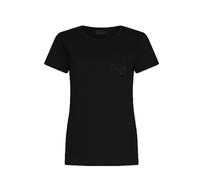 LIU-JO T SHIRT DONNA MAGLIETTA A MANICHE CORTE MODA LOGO E STRASS NERO WA5143 12