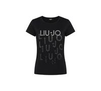 Liu Jo T-Shirt Donna Nero/Degrade ES26LJ59 VA6171 JS003 T9503 (IT, Testo, M, Regular, Regular, Nero)