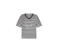 Liu Jo t-Shirt Donna Scollo a V Cotone TA6206 (IT, Testo, S, Regular, Regular, Blue/Latte)