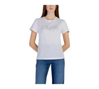 Liu Jo - T-shirt girocollo a maniche corte in cotone - - Tops - Donna - Bianco - S