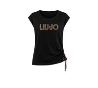 Liu Jo - T-Shirt Jersey con Coulisse Va6047 - -Tops -Donna -Nero -S