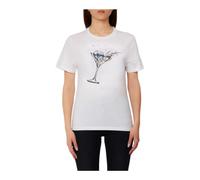 Liu Jo T-Shirt Mezze Maniche WA6237 JS923 (IT, Testo, M, Regular, Regular, BCO Drink LJ-P9332)
