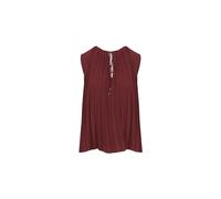 Liu Jo - Top classico senza maniche plissé rosso melanzana - -Tops -Donna -Rosso -XS