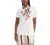 Liu Jo, ,Tops ,Donna ,Beige ,L T-shirt con cravatta al collo